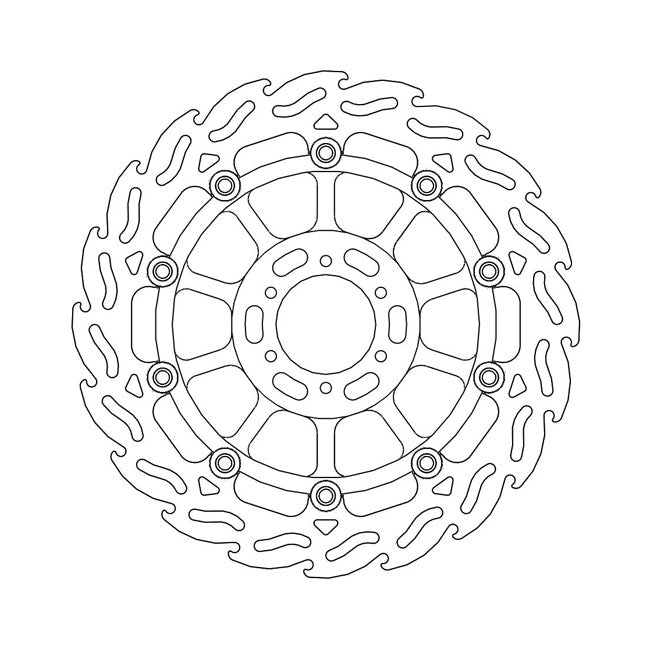 Flame Series Floating Brake Rotor TUV Approved For Front Left: Honda: 85 CBR 400 F F2