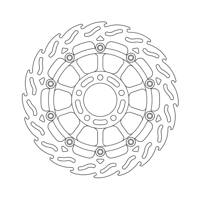 Flame Series Floating Brake Rotor TUV Approved For Front Left: Suzuki: 97-08 GSX 750