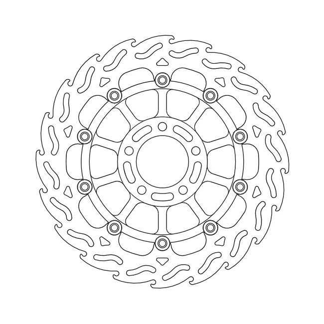 Flame Series Floating Brake Rotor TUV Approved For Front Left: Suzuki: 90-97 Bandit 400