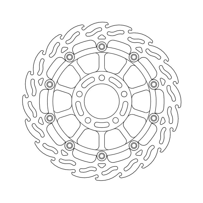 Flame Series Floating Brake Rotor TUV Approved For Front Left: Suzuki: 95-04 Bandit 600 S N