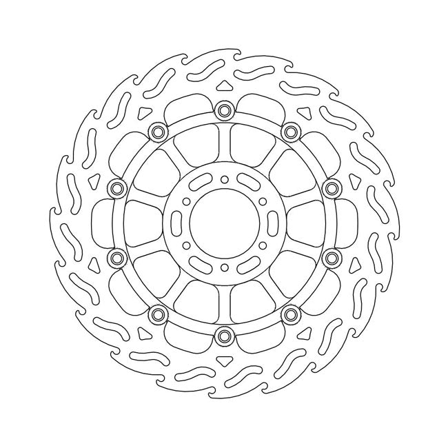 Flame Series Floating Brake Rotor TUV Approved For Front Left: Honda: 98-99 CBR 900 RR Fireblade