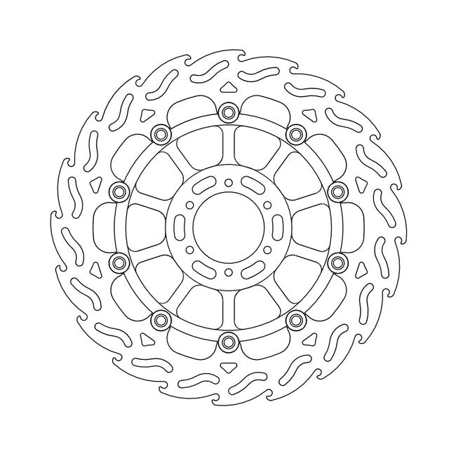 Flame Series Floating Brake Rotor TUV Approved For Front Left: Honda: 00-01 CB 1100 SF X11