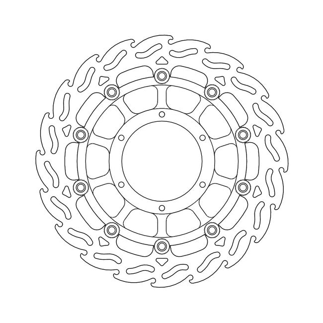 Flame Series Floating Brake Rotor TUV Approved For Front Left: Honda: 08-11 CBF 600 F ABS