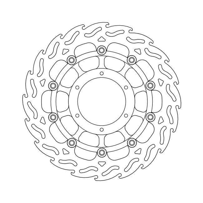 Flame Series Floating Brake Rotor TUV Approved For Front Left: Honda: 14 CTX 1300 ABS