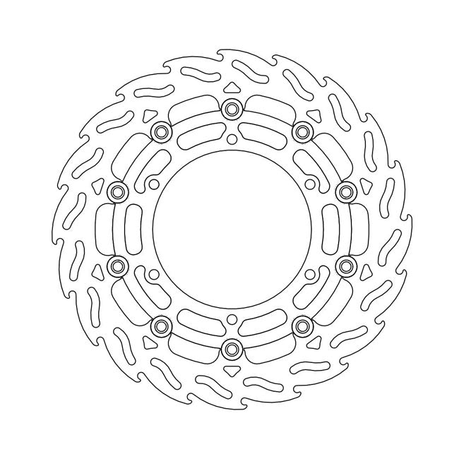 Flame Series Floating Brake Rotor TUV Approved For Front Right: Yamaha: 02-06 BT 1100 Bulldog