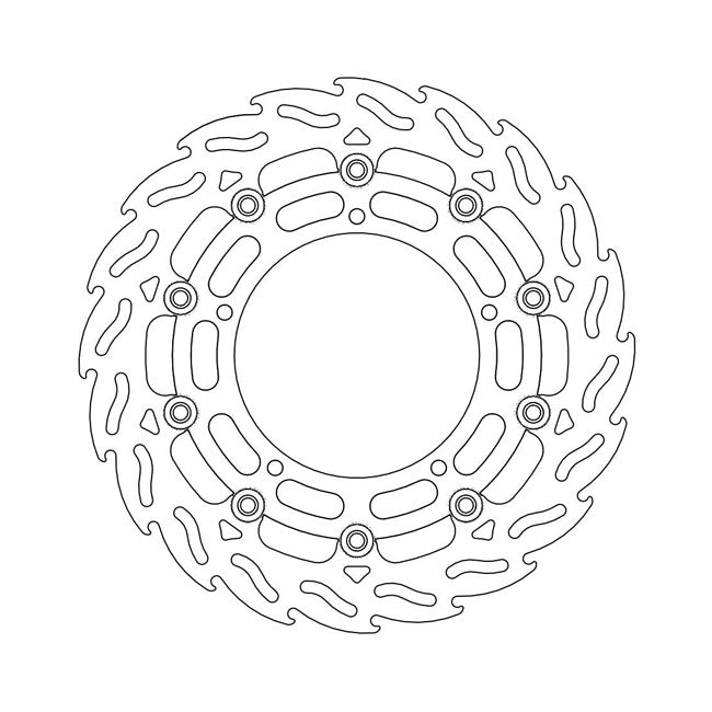 Flame Series Floating Brake Rotor TUV Approved For Front Right: Yamaha: 04-07 FZ6 600 Fazer