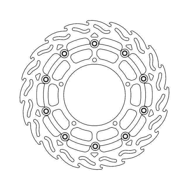 Flame Series Floating Brake Rotor TUV Approved For Front Right: Yamaha: 06-15 FZ1-N 1000 Fazer