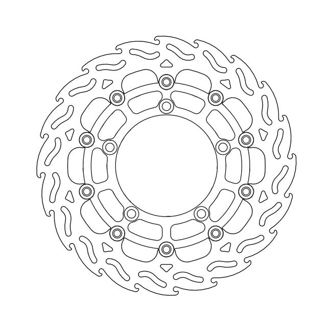 Flame Series Floating Brake Rotor TUV Approved For Front Right: Suzuki: 08-11 B-King 1300
