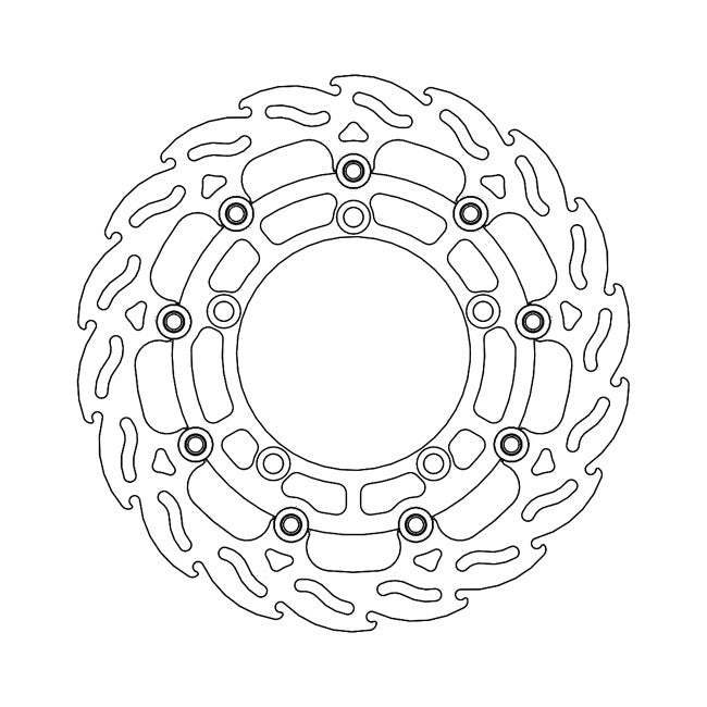 Flame Series Floating Brake Rotor TUV Approved For Front Right: Suzuki: 06-07 GSF 650 S Bandit ABS