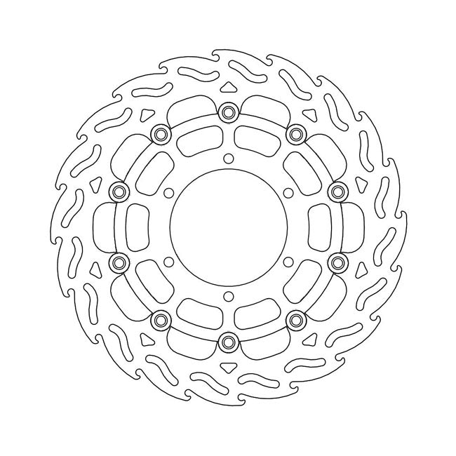 Flame Series Floating Brake Rotor TUV Approved For Front Right: Suzuki: 08 GSX-R 600