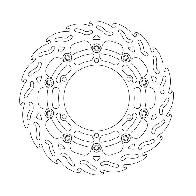 Flame Series Floating Brake Rotor TUV Approved For Front Right: Yamaha: 07-11 MT-01 1670