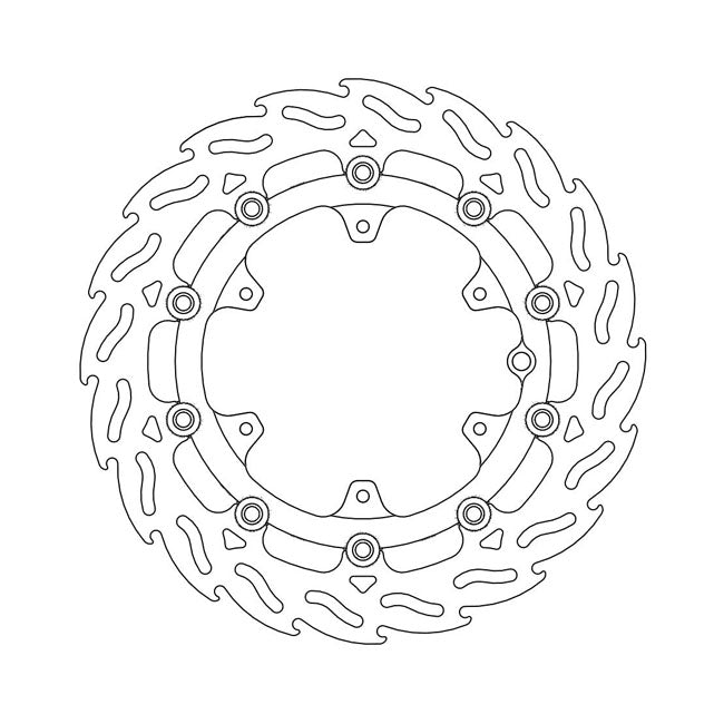 Flame Series Floating Brake Rotor TUV Approved For Front Right: KTM: 06-13 990 Adventure R Dakar ABS