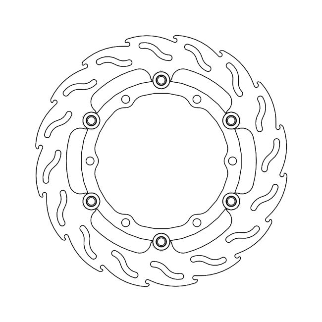 Flame Series Floating Brake Rotor TUV Approved For Front Right: Yamaha: 08-11 XP T-Max 500 XPA ABS