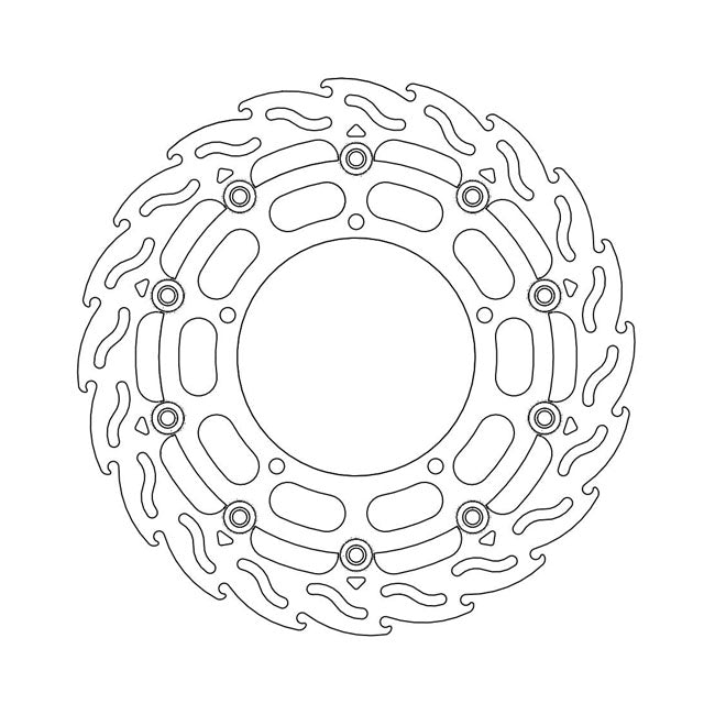 Flame Series Floating Brake Rotor TUV Approved For Front Right: Yamaha: 09-14 YZF R1 1000