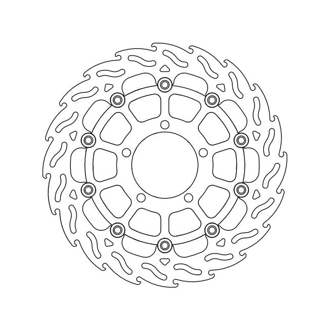 Flame Series Floating Brake Rotor TUV Approved For Front Right: Triumph: 20 Speed Twin 1200