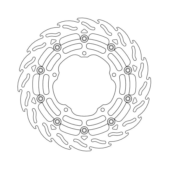 Flame Series Floating Brake Rotor TUV Approved For Front Right: Yamaha: 17-22 MT-10 1000 SP