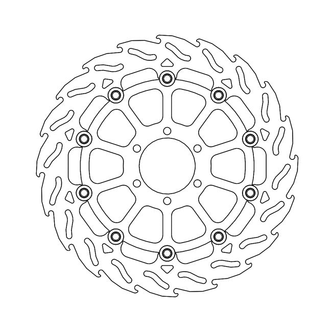 Flame Series Floating Brake Rotor TUV Approved For Front Right: Ducati: 06 Monster 620 All models