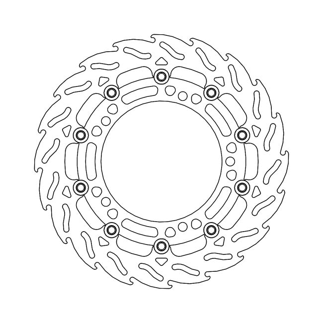 Flame Series Floating Brake Rotor TUV Approved For Front Right: Kawasaki: 17-22 Ninja 650 ABS