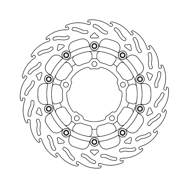 Flame Series Floating Brake Rotor TUV Approved For Front Right: Honda: 19-22 CB 650 R