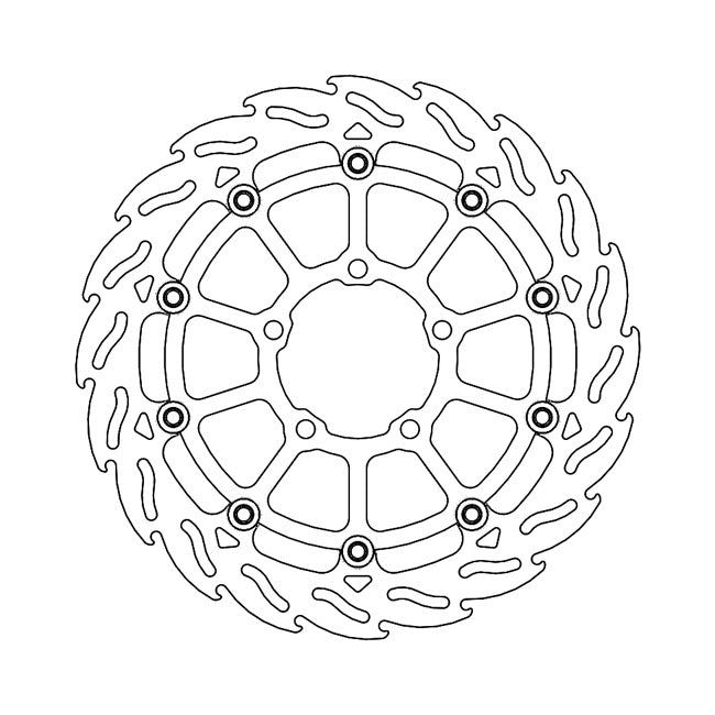 Flame Series Floating Brake Rotor TUV Approved For Front Right: Triumph: 20-22 Rocket 3 2500 GT