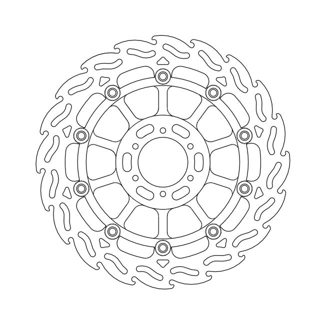 Flame Series Floating Brake Rotor TUV Approved For Front Right: Honda: 85 CBR 400 F F2