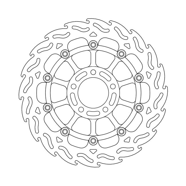 Flame Series Floating Brake Rotor TUV Approved For Front Right: Suzuki: 89-90 GSX-R 750 Limited Edition