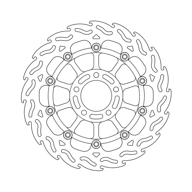 Flame Series Floating Brake Rotor TUV Approved For Front Right: Suzuki: 90-97 Bandit 400