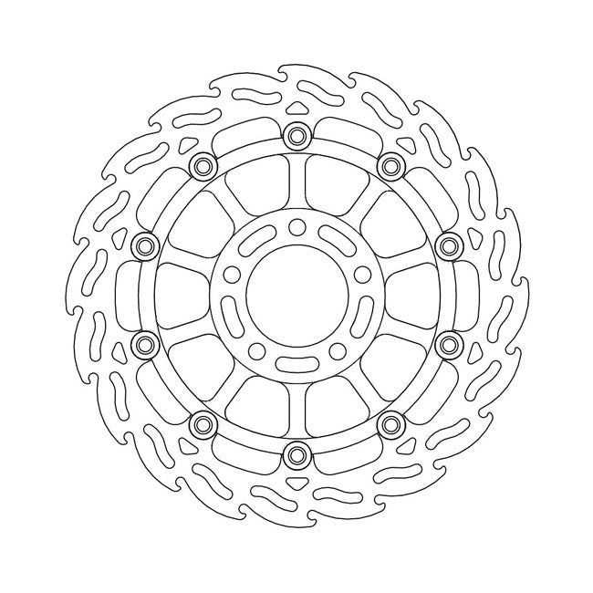 Flame Series Floating Brake Rotor TUV Approved For Front Right: Suzuki: 95-04 Bandit 600 S N