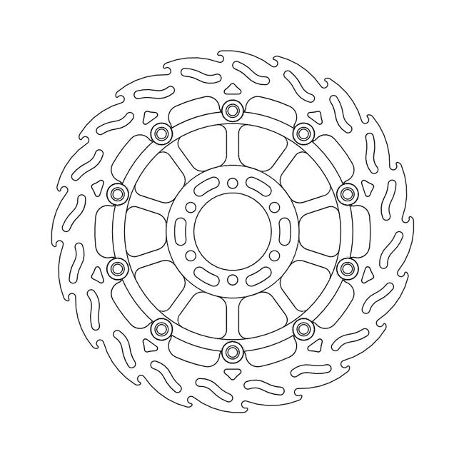 Flame Series Floating Brake Rotor TUV Approved For Front Right: Ducati: 90-91 PASO 907 I.E.