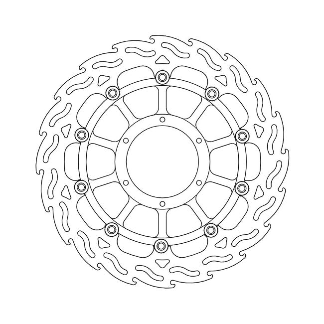 Flame Series Floating Brake Rotor TUV Approved For Front Right: Honda: 00-03 CBR 900 RR Fireblade