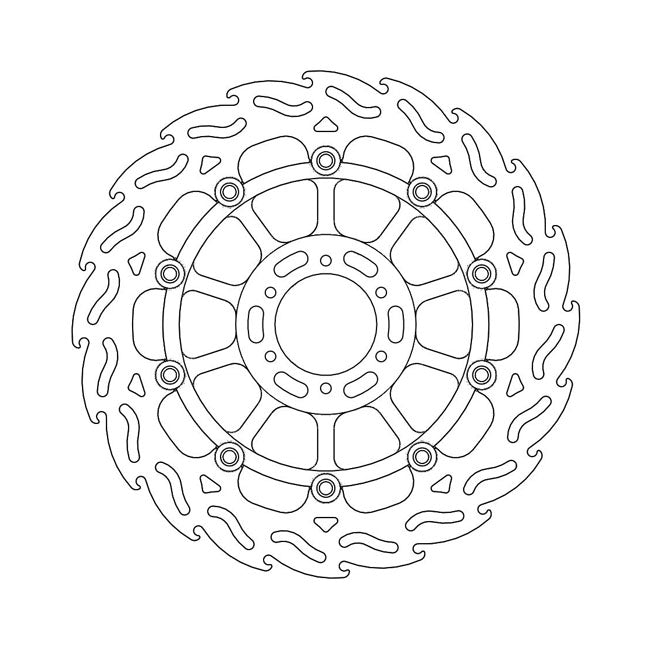 Flame Series Floating Brake Rotor TUV Approved For Front Right: Honda: 00-01 CB 1100 SF X11