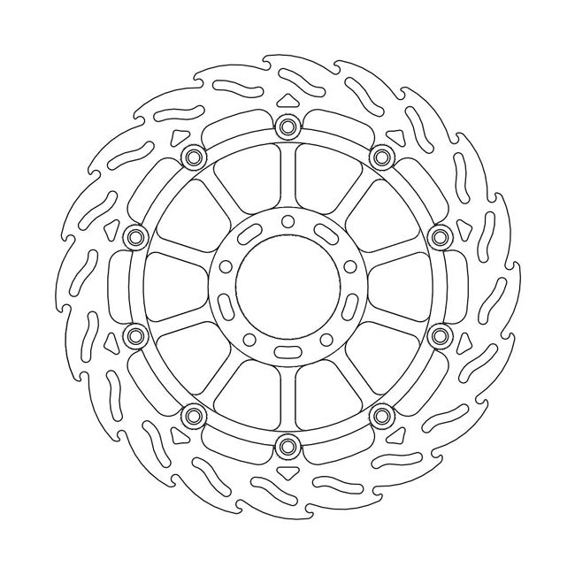 Flame Series Floating Brake Rotor TUV Approved For Front Right: Ducati: 22 DesertX 950