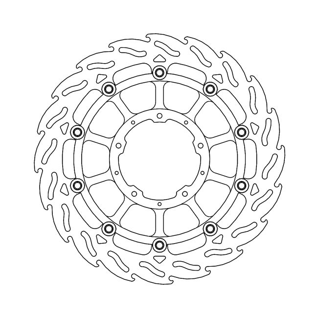 Flame Series Floating Brake Rotor TUV Approved For Front Right: Honda: 17-19 CBR 1000 RR Fireblade ABS