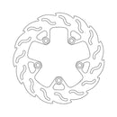 Flame Series Brake Rotor TUV Approved For Rear: Kawasaki: 97-00 ZRX 1100