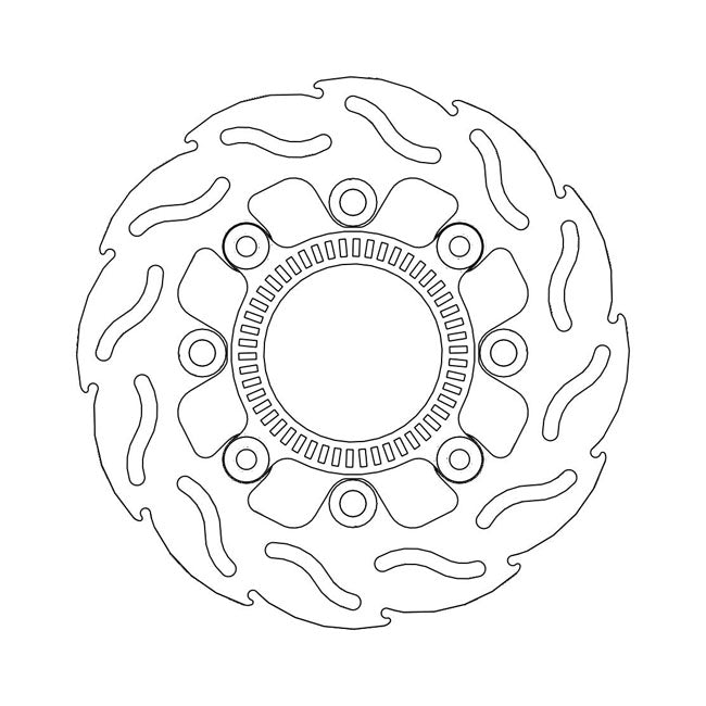 Flame Series Brake Rotor TUV Approved For Rear: Kawasaki: 06-17 ER-6F 650 ABS