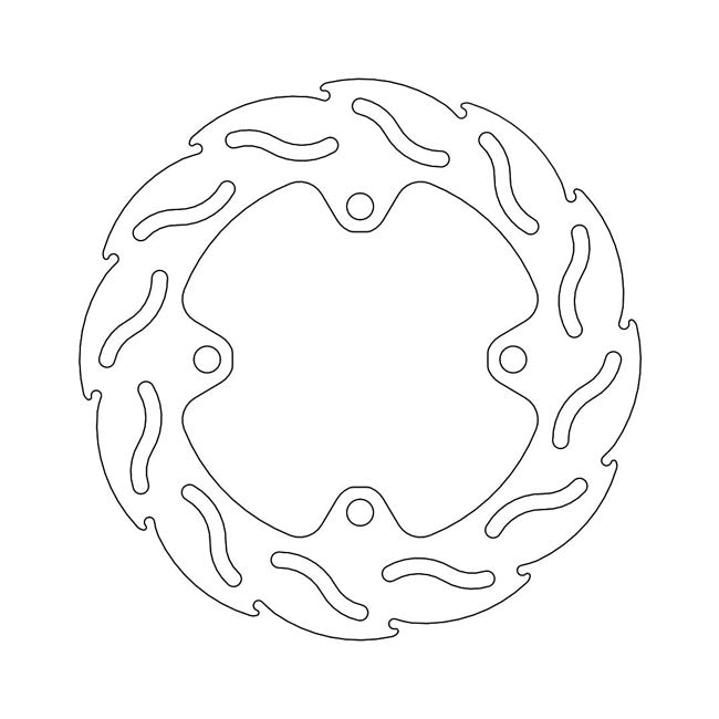 Flame Series Brake Rotor TUV Approved For Rear: Kawasaki: 08-15, 16-22 ZX-10R Ninja 1000 ABS