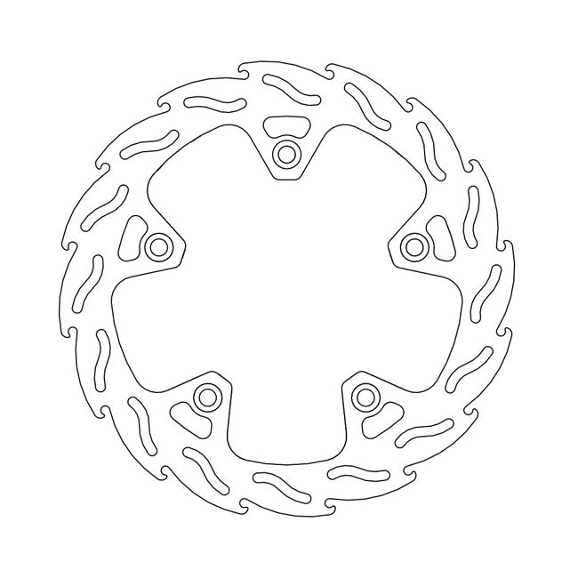 Flame Series Brake Rotor TUV Approved For Rear: Yamaha: 12-15 XP T-Max 530 XP500 Non-ABS