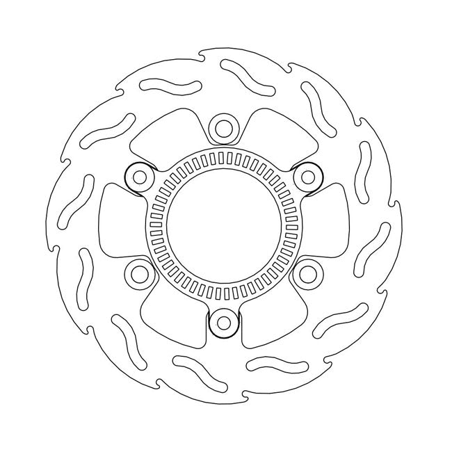 Flame Series Brake Rotor TUV Approved For Rear: Kawasaki: 18-21 Ninja 400