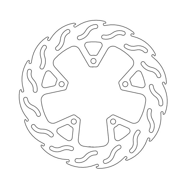 Flame Series Brake Rotor TUV Approved For Rear: KTM: 16-22 1290 Superduke GT