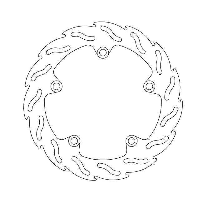 Flame Series Brake Rotor TUV Approved For Rear: Yamaha: 15-17 MT-07 700 Moto Cage