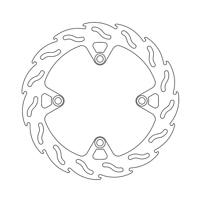 Flame Series Brake Rotor TUV Approved For Rear: Honda: 18-20 CRF 1000 L Africa Twin Adventure Sports