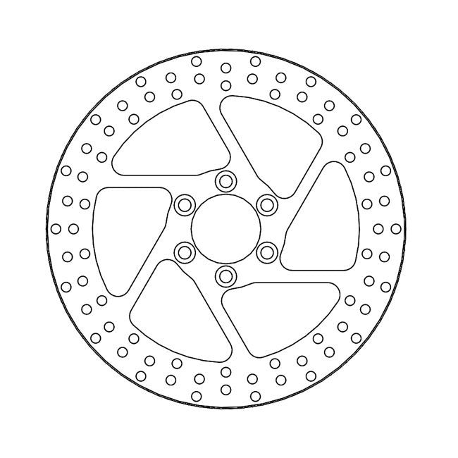 Halo Series Fixed Brake Rotor TUV Approved For Front Right: Suzuki: 95-97 Intruder 600