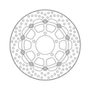 Halo Series Floating Brake Rotor Black TUV Approved For Front Left: Kawasaki: 06-16 ER-6F 650 Non-ABS