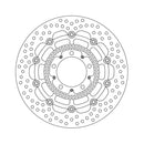 Halo Series Floating Brake Rotor Black TUV Approved For Front Left: Kawasaki: 06-17 ER-6F 650 ABS