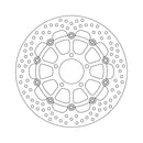 Halo Series Floating Brake Rotor Black TUV Approved For Front Left: Kawasaki: 04-07 KLV 1000