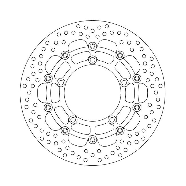 Halo Series Floating Brake Rotor Black TUV Approved For Front Left: Suzuki: 08-11 B-King 1300