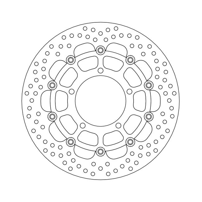 Halo Series Floating Brake Rotor Black TUV Approved For Front Left: Suzuki: 06-07 GSX-R 600