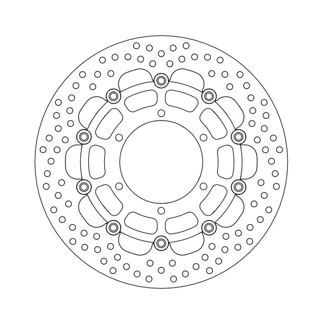 Halo Series Floating Brake Rotor Black TUV Approved For Front Left: Suzuki: 08 GSX-R 600