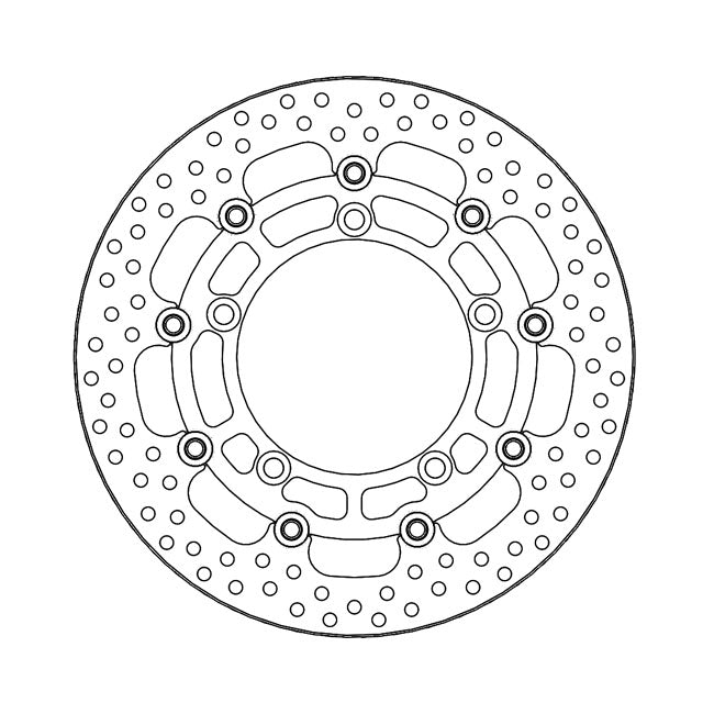 Halo Series Floating Brake Rotor Black TUV Approved For Front Left: Suzuki: 06-07 GSF 650 S Bandit ABS
