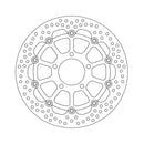 Halo Series Floating Brake Rotor Black TUV Approved For Front Left: Suzuki: 08 C 1800 R RT Intruder